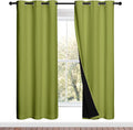 NICETOWN Full Shade Curtain Panels, Fresh Green, Pair of Thermal Insulated & by NICETOWN