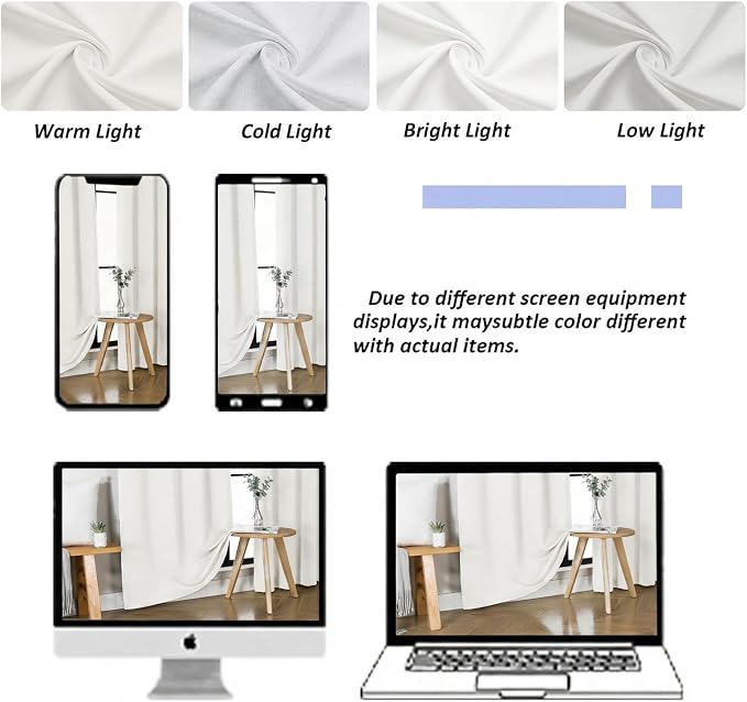Simplebrand Ava Light Beige Light Filtering Curtains - Image 8