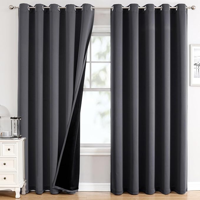 ChrisDowa 100% Blackout Curtains 84 inch Long by ChrisDowa