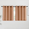NICETOWN Burnt Orange Linen Kitchen Curtains 36 inch Length, Decorative Thick by NICETOWN