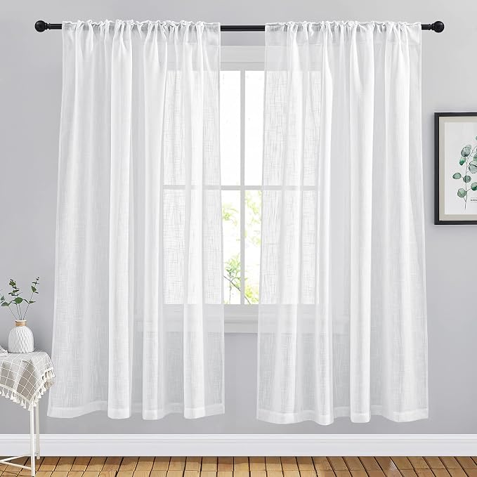 NICETOWN Semi Sheer Window Curtain Panels - Image 2