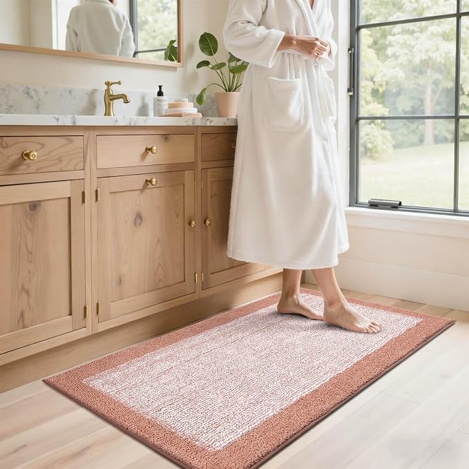 48x24 Long Bathroom Rugs Washable Non Slip, Soft Absorbent Quick Dry Mats - Image 3