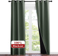 NICETOWN Dark Mallard Blackout Curtains 84 inches Long, Full Light Blocking by NICETOWN