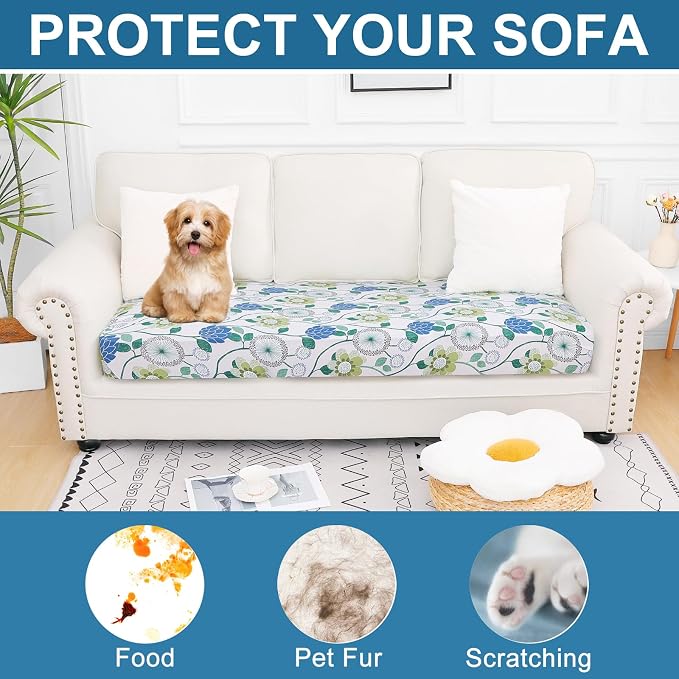 Smiry Printed Couch Cushion Covers, Stretch Soft Couch Covers - Image 7