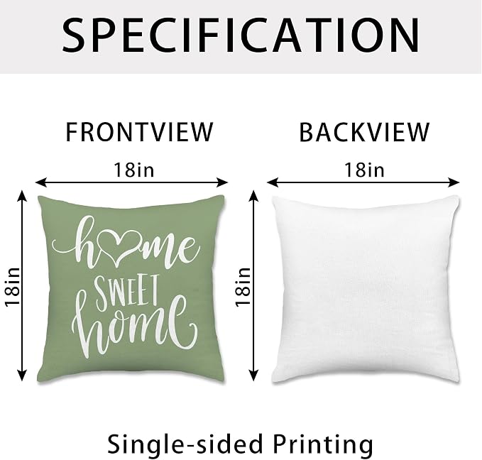 Hexagram Geometric Sage Green Pillow Covers 18x18 Set of 4, Decorative Outdoor - Image 4