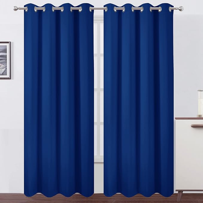 LEMOMO Blackout Curtains 52 x 84 inch/Royal Blue Curtains Set of 2 by Lemomo
