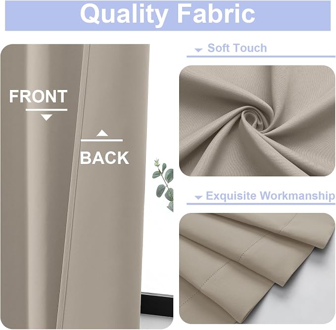 Simplebrand Ava Stone Blackout Curtains - Image 3