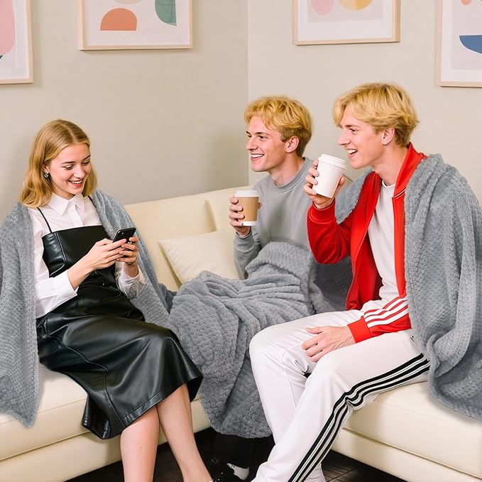4 Pack Fleece Throw Blankets 50x60 Inches - Image 7