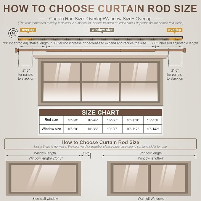 Lootkell Modern Black Curtain Rods - Image 8