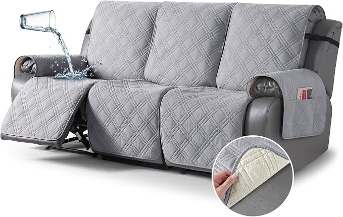 TAOCOCO 100% Waterproof Recliner Couch Cover, Non Slip Split Couch Covers by TAOCOCO