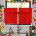 youleyar Solid Sheer Rod Pocket Curtain Voile Draperies 2 Panels White Beige by Youleyar
