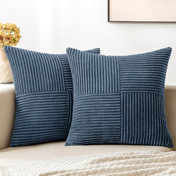 MIULEE Blue Decorative Throw Pillow Covers 16x16 Inch by MIULEE