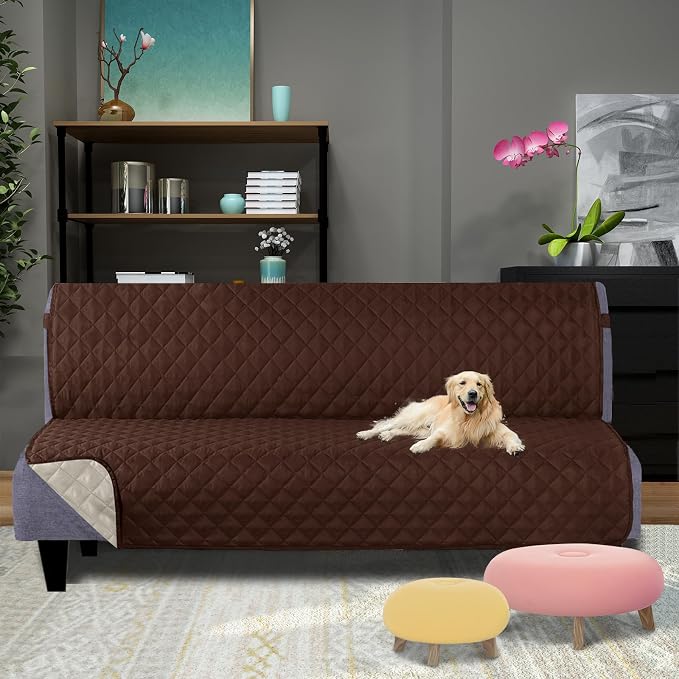 U-NICE HOME Futon Sofa Covers Reversible Sofa Slipcover Armless Couch Cover - Image 2