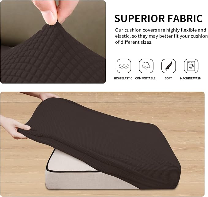 Easy-Going Stretch Individual Loveseat Couch Cushion Cover Sofa Cushion - Image 5