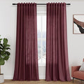 Nanspring Burgundy Linen Curtains by Nanspring