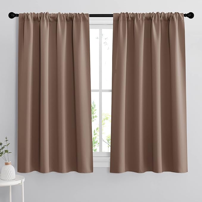 RYB HOME Blackout Curtains for Bedroom Living Room 63 inches Long, Thermal by RYBHOME