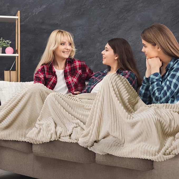 Buryeah 12 Pcs Flannel Throw Blanket Bulk 50 x 60 in Sleepover Blanket Outdoor - Image 4
