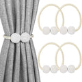 Melaluxe 4 Pack Magnetic Curtain Tiebacks, Decorative Curtain Holdbacks by Melaluxe
