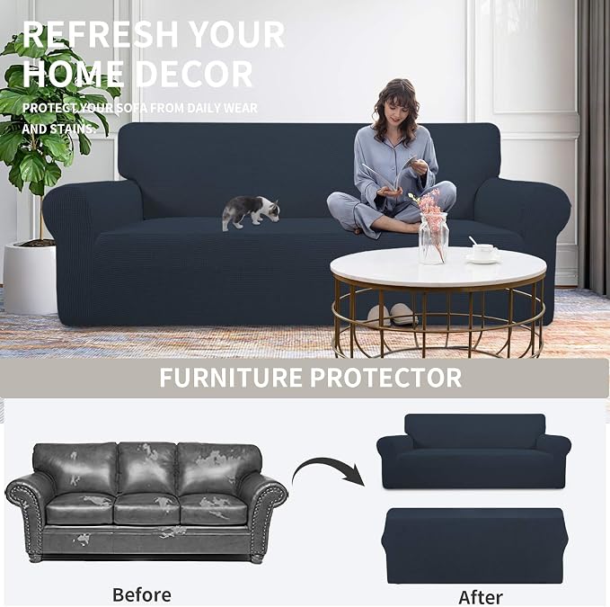 Easy-Going Stretch Oversized Loveseat Slipcover 1-Piece Sofa Cover Furniture - Image 4