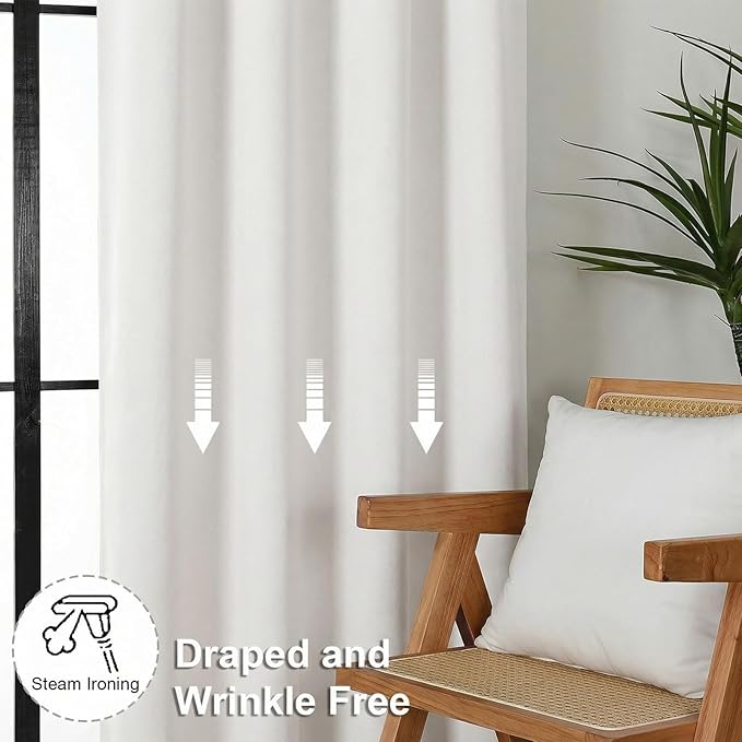 Simplebrand Ava Light Beige Light Filtering Curtains - Image 7