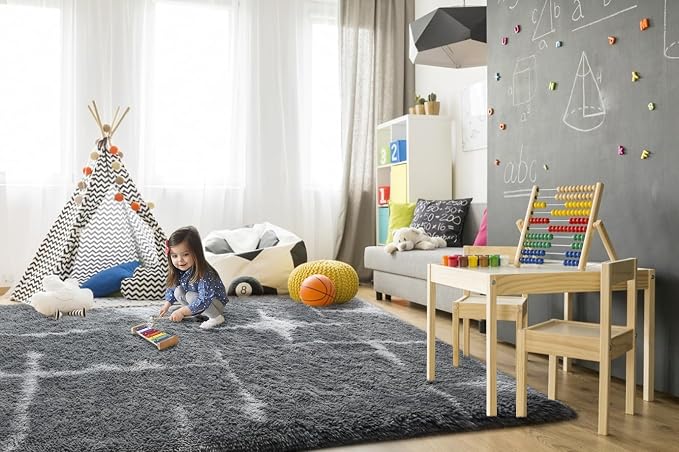 TWINNIS Super Soft Shaggy Rugs Fluffy Carpets, 6x9 Feet, Indoor Modern Plush - Image 4