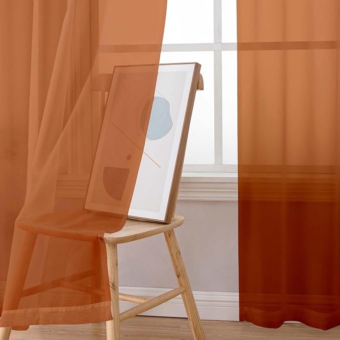 OWENIE Sheer Curtains 54 inches Long - Image 5