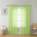 Aiyufeng Lime Sheer Curtains 63 Inch Length 2 Panels Set by Aiyufeng