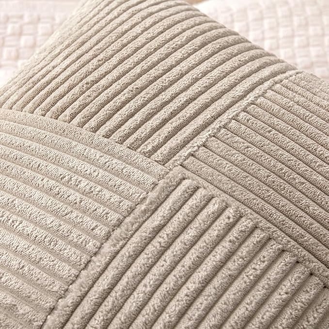 MIULEE Light Brown Decorative Throw Pillow Covers 20x20 Inch - Image 2