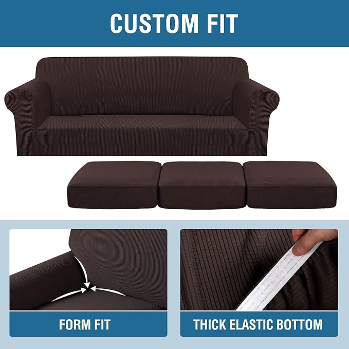 H.VERSAILTEX 4 Piece Stretch Sofa Covers - Image 4