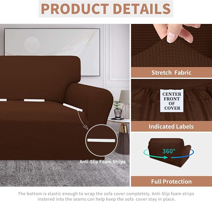 Easy-Going 100% Waterproof Loveseat Couch Cover, Dual Waterproof Sofa Cover - Image 4