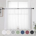 OWENIE Short Sheer Curtains 30 Inches 2 Panels Set, Kitchen Curtains Tiers by OWENIE