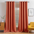 MIULEE Room Darkening Curtains Thermal Insulated Rust Terracotta Drapes Window by MIULEE