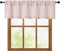 OWENIE Blush Pink Valances for Windows 1 Pcs, Light Filtering Textured by OWENIE