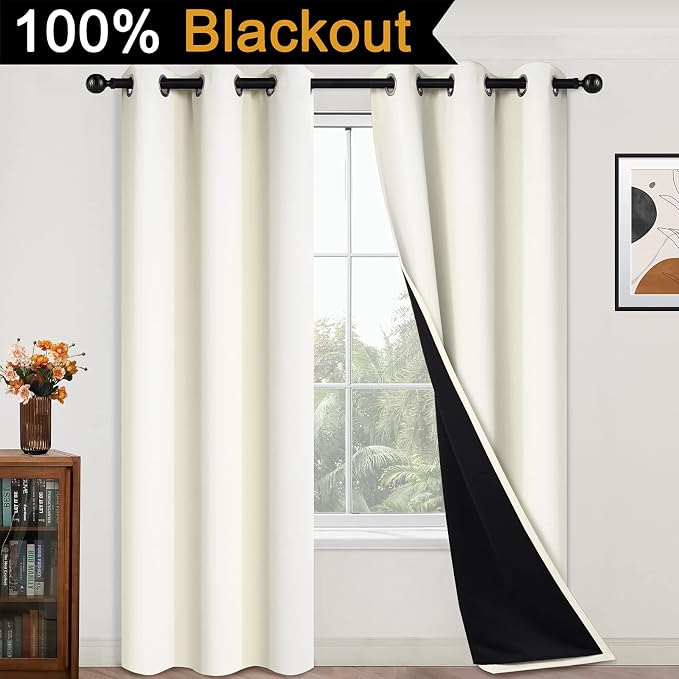 Yakamok 84 Inch Length 100% Blackout Curtains - Image 2