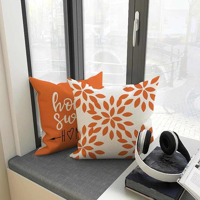YCOLL Fall Pillow Covers 18x18 Set of 4, Modern Sofa Throw Pillow Cover - Image 4