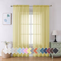 Aiyufeng Yellow Sheer Curtains 2 Panel Sets 84 Inches Long by Aiyufeng
