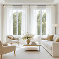 MIULEE Ivory Sheer Curtains 102 Inches Long, 4 Panels Set, Light Filtering Rod by MIULEE