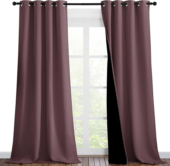 NICETOWN Thermal Insulated 100% Blackout Curtains, Noise Reducing Performance by NICETOWN