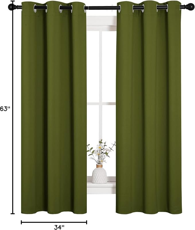 NICETOWN Kitchen Curtain Panels Blackout Draperies, Thermal Insulated Solid - Image 9