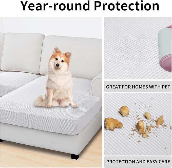Easy-Going Stretch 3 Pieces Couch Cushion Covers - Image 3