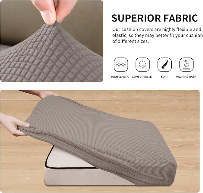 Easy-Going Stretch Individual Loveseat Couch Cushion Cover Sofa Cushion - Image 5