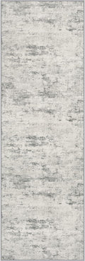 2.6x10 Washable Runner Rug:Modern Abstract Indoor Soft Carpet Gray | by FXRHLP