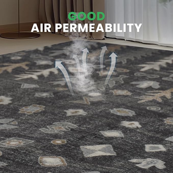 Washable Rugs 8x10 Area Rugs for Living Room, Dining Room- Soft Low Pile - Image 5