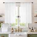 BGment 40 Inches Long White Linen Curtains by BGment