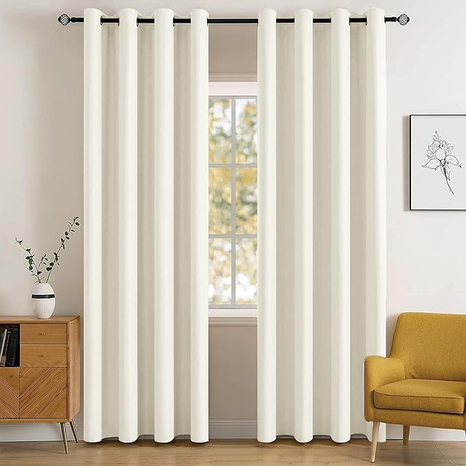 MIULEE Blackout Room Darkening Curtains Thermal Insulated Drapes Solid Window by MIULEE