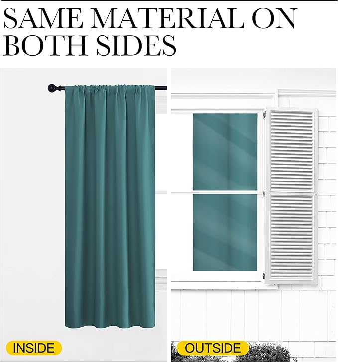 NICETOWN Kitchen Curtains, Privacy & Light Block Out Window Curtains & Drapes - Image 6