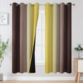 Estelar Textiler Brown and Yellow Blackout Curtains by ESTELARTEXTILER