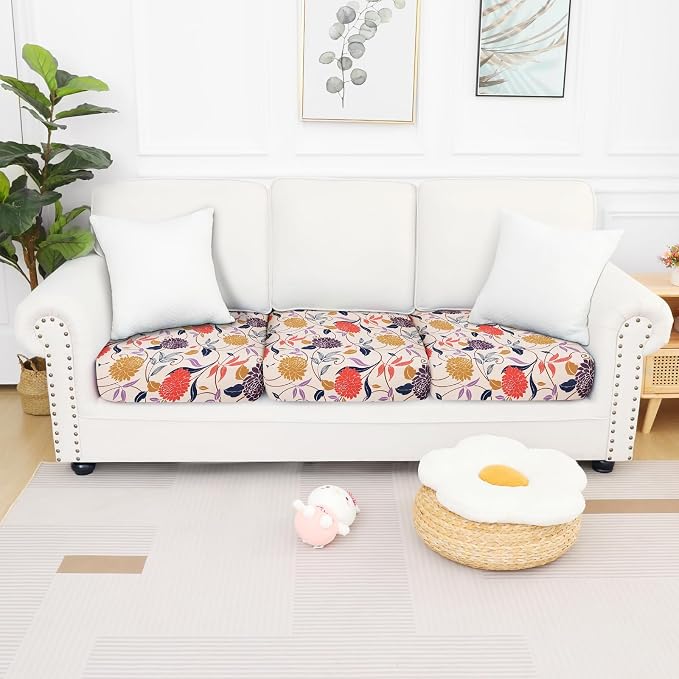Smiry Printed Couch Cushion Covers, Stretch Soft Couch Covers - Image 5