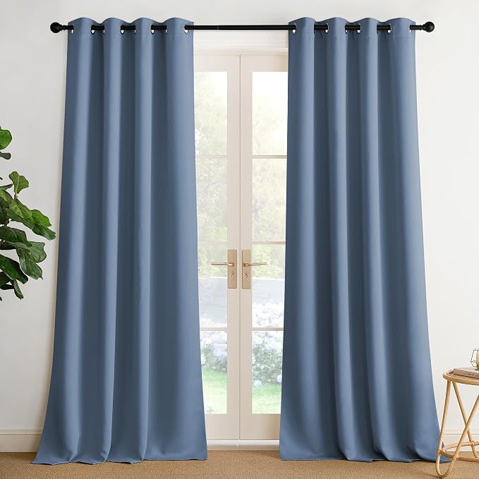 NICETOWN Stone Blue Energy Saving Drapes by NICETOWN