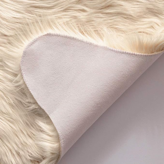 MIULEE Luxury Super Soft Fluffy Area Rug Faux Fur Sheepskin Rug Decorative - Image 6